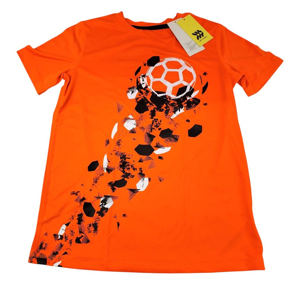 Boys Soccer Jersey All In Motion Soccer Shirt Orange Size M 8/10 NEW